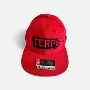 Maryland Terps Terrapins Under Armour Hat Strap Back Red  UA Classic Youth OSFM